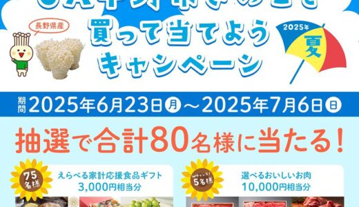 [DELISH KITCHEN] デリッシュキッチンを見つけて！ JA中野市きのこを買って当てようキャンペーン｜2025年7月6日（日）まで