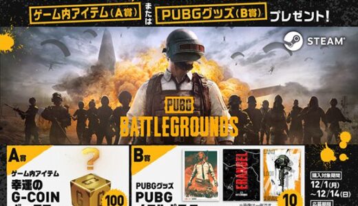 [Steam] Steam ギフトカード購入で、ゲーム内アイテム・PUBGグッズが抽選で当たるキャンペーン！｜2025年12月15日（月）まで